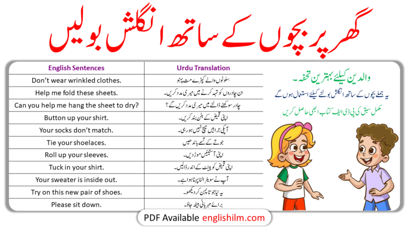 English Conversation Sentences to Talk With Kids