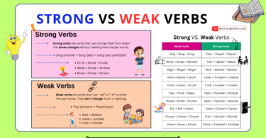 Strong vs. Weak Verbs Explained in English