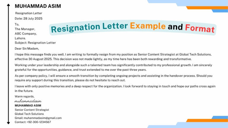 Resignation Letter Examples and Format