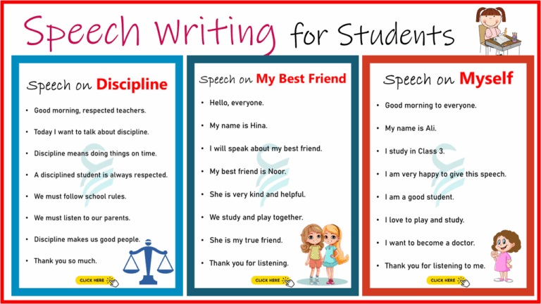 Speech Writing for School Students with Examples